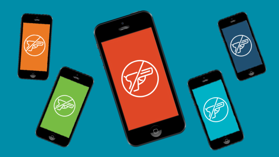 Gun violence app illustration