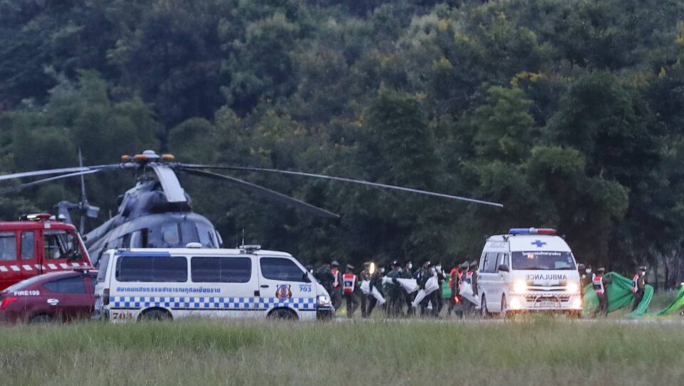 Thai boys rescued from flooded cave