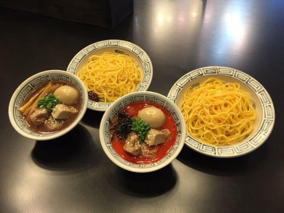 Dipping Ramen set up, at Santouka.
