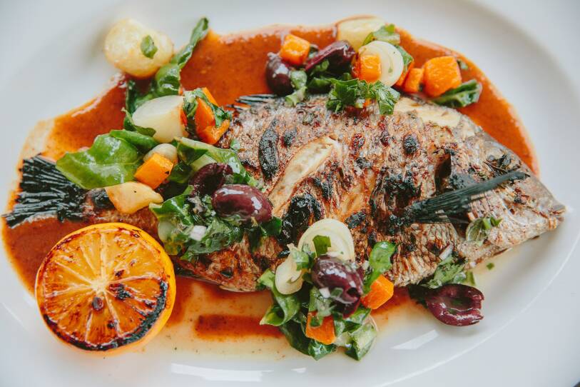 Whole Roasted Gloucester Scrup from Lumiere, MA