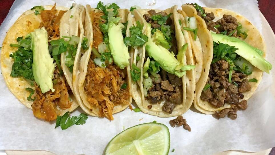 Taco especiales at Taqueria El Amigo.