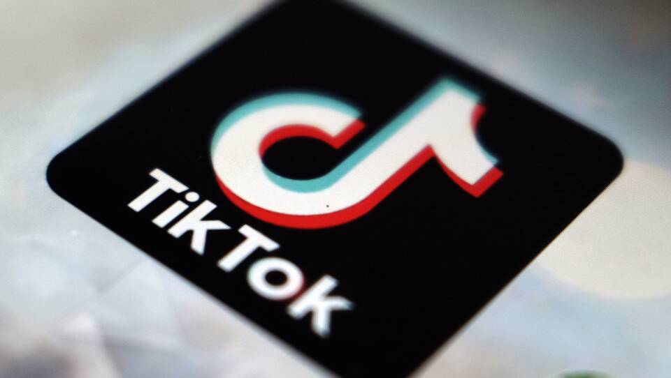 A view of the TikTok app logo, in Tokyo.