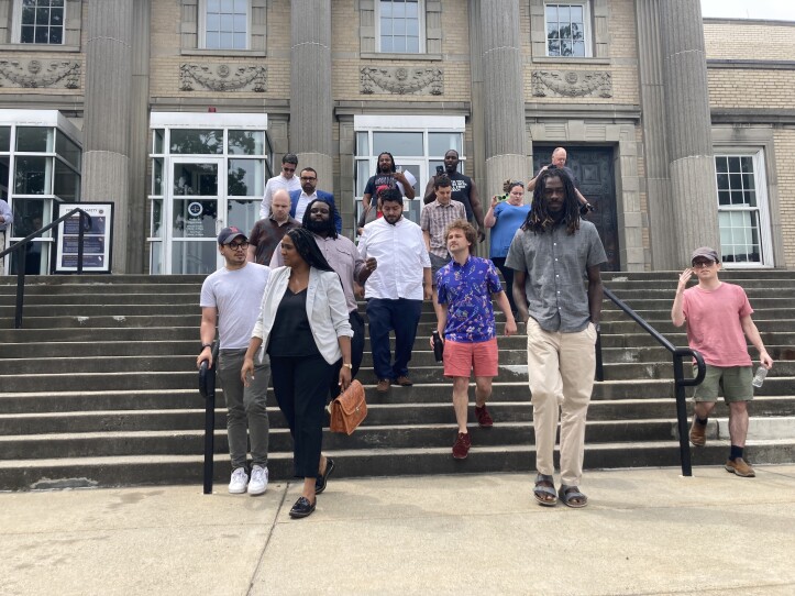 Boston City Councilor Kendra Lara leaves West Roxbury District Court