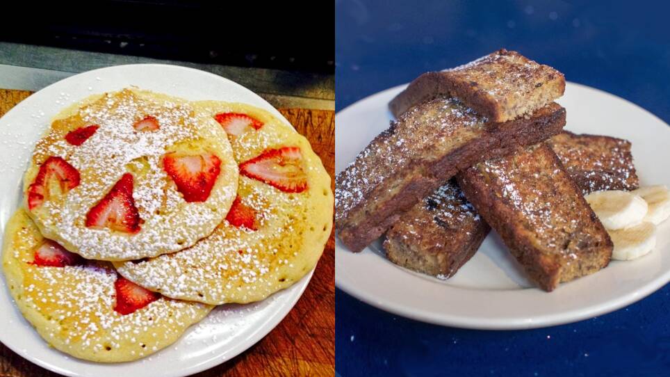 Strawberry Pancakes, and Banana Bread French Toast at the South Street Diner