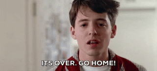 A man says "it's over. go home!"