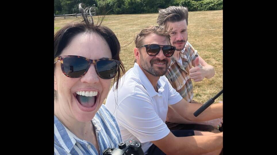 The Curiosity Desk crew preparing for takeoff at Cape Cod Airfield