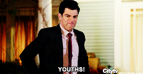 A man exclaims "Youths!"