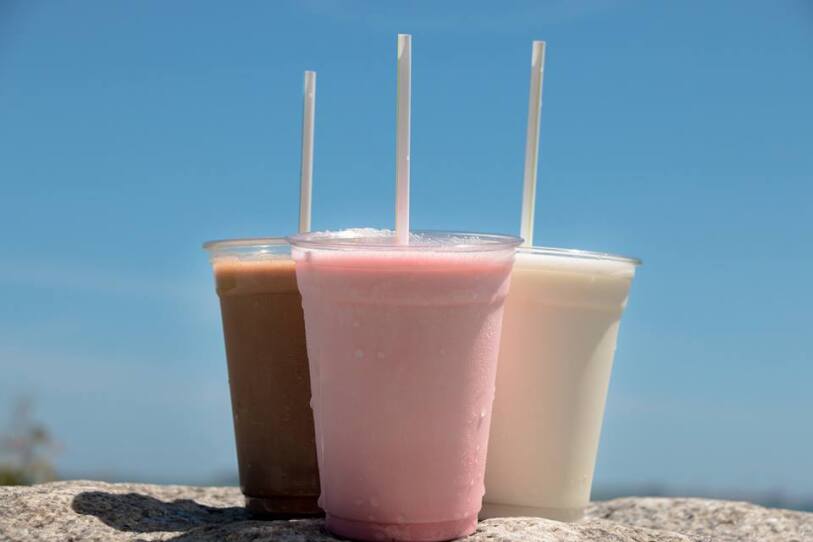 3 milkshakes at Sullivan’s Castle Island in South Boston.
