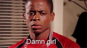 A man says "Damn girl."