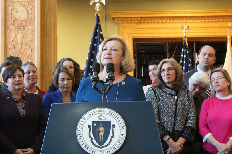 House Speaker Pro Tempore Patricia Haddad (D-Somerset) at Monday's bill signing.