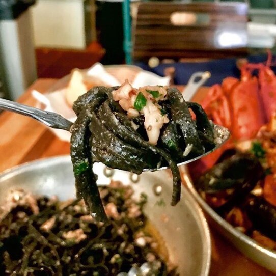 squid ink black pasta