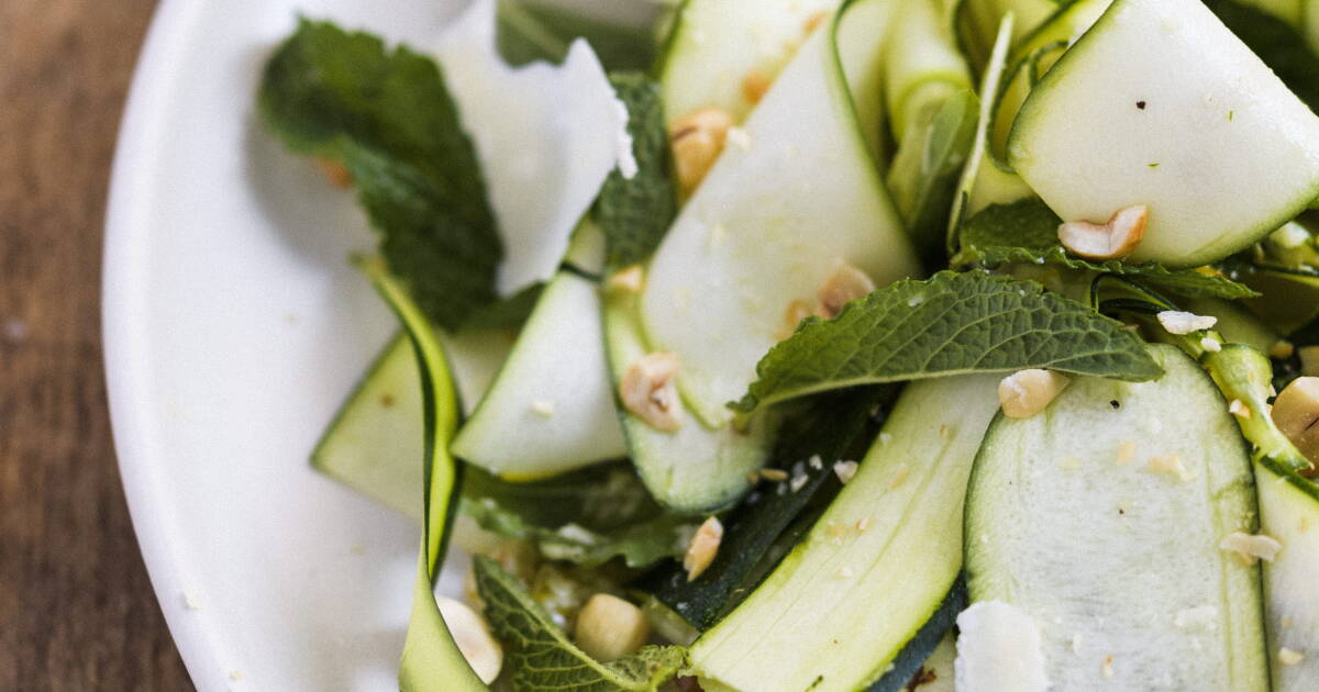 Shaved Zucchini and Herb Salad with Parmesan from Milk Street Television Shaved Zucchini and Herb Salad with Parmesan from Milk Street Television