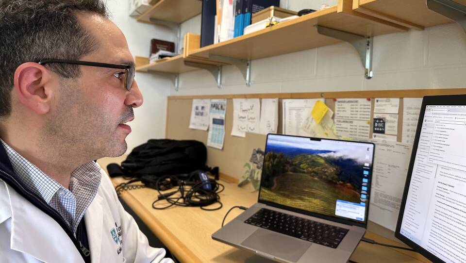 Dr. Michael Mansour, an infectious disease specialist at Massachusetts General Hospital, is testing an AI-enhanced database he uses to help make diagnoses.