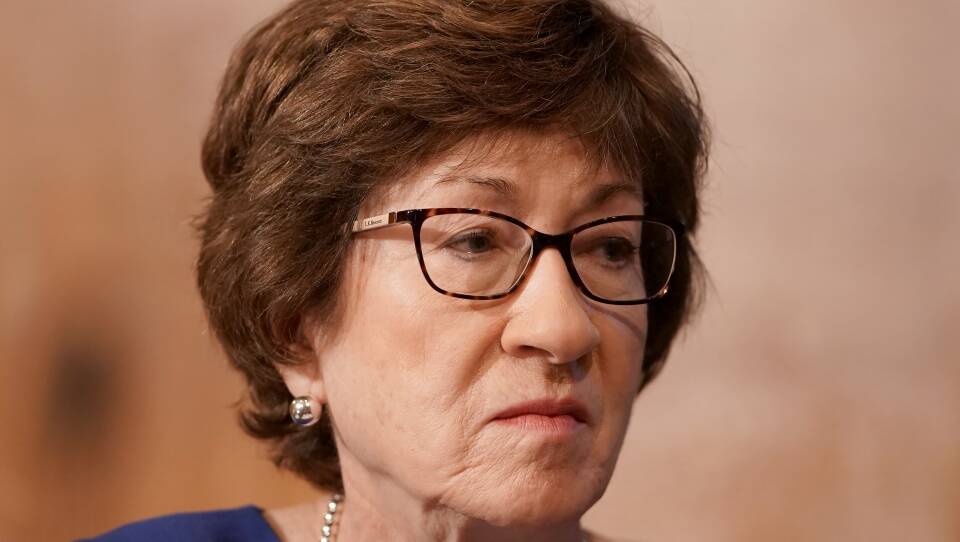 Maine Republican Sen. Susan Collins listens during a Senate hearing on Sept. 9.