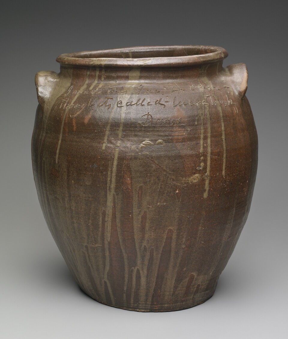 Storage jar, 1857, Dave (later recorded as David Drake)