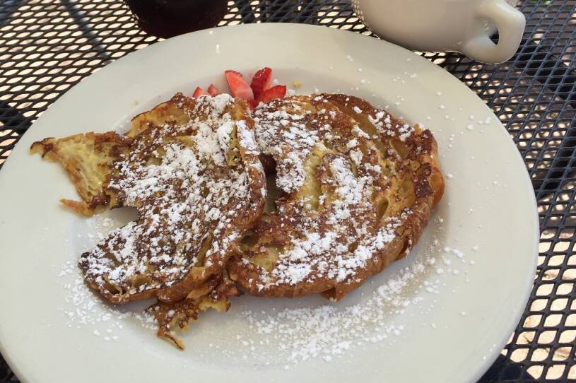 Croissant french toast at Haven in Lenox.