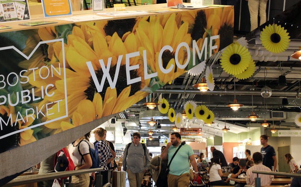 The interior of the Boston Public Market