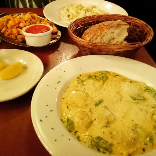 Giacomo's butternut squash ravioli.
