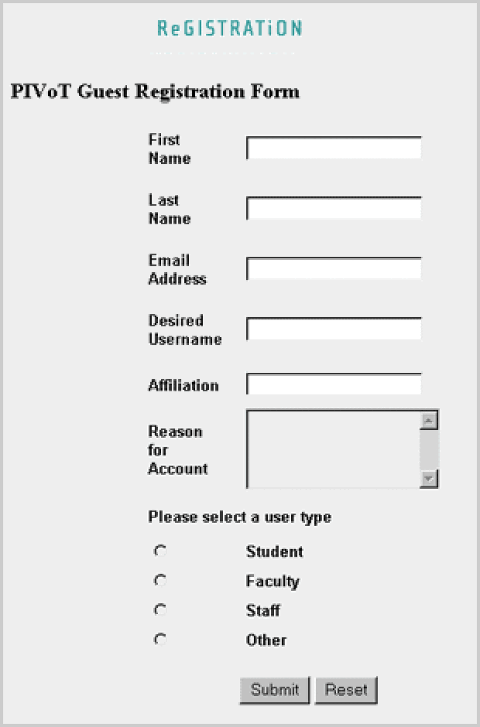 NCAM PIVoT Guest Registration Form