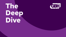 The words "The Deep Dive" and "GBH" written in white on a two-toned purple background.