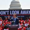 Sen. Chris Murphy of Connecticut, the lead Democratic negotiator on a bipartisan gun bill safety bill, speaks to activists protesting gun violence and demanding action from lawmakers, on June 8 near the U.S. Capitol.