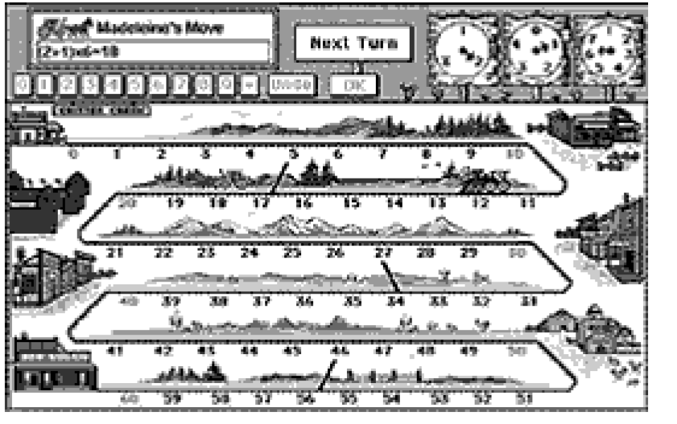 Screen shot of the Wild West game, original screen