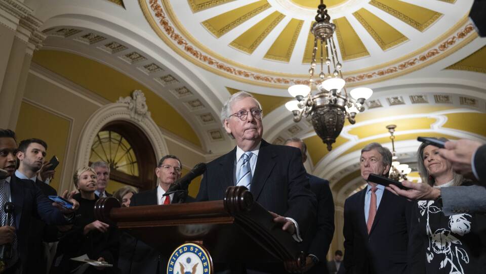 Senate Minority Leader Mitch McConnell pushed back against former President Trump's suggestion that the Constitution should be terminated.