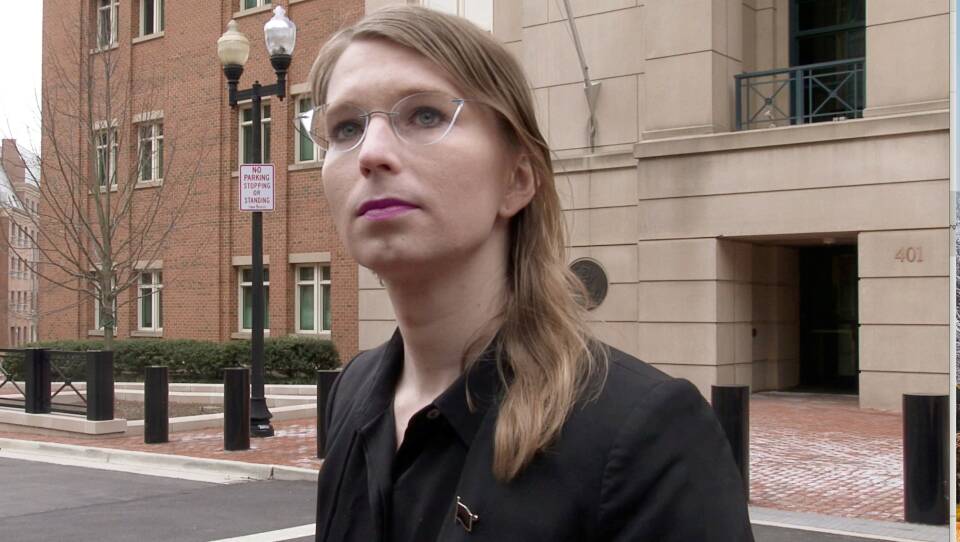 Former U.S. Army intelligence analyst Chelsea Manning was freed after refusing to testify about WikiLeaks, but she now faces a new subpoena. She's seen here speaking outside a U.S. federal courthouse in Virginia, shortly before a judge held her in contempt of court.