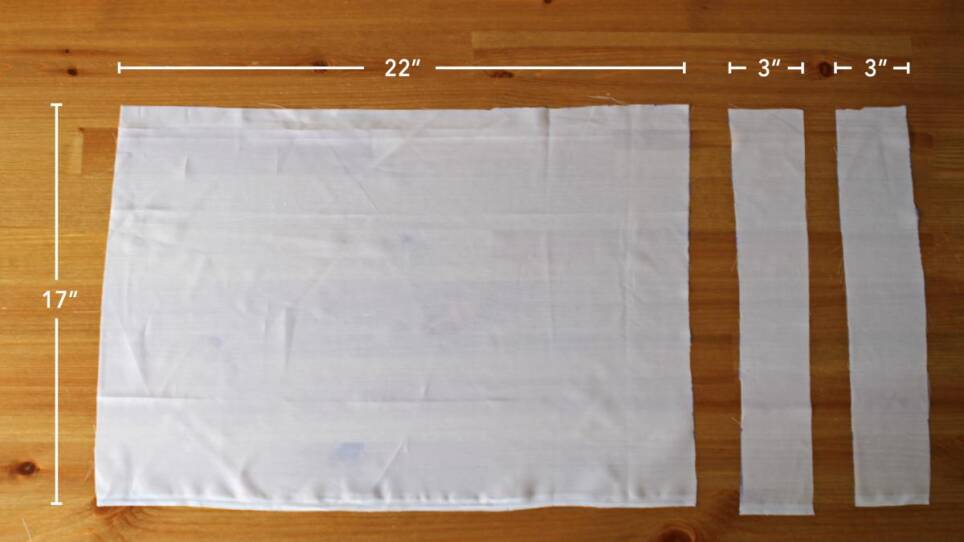 Step-by-step photos for homemade produce bag tutorial.