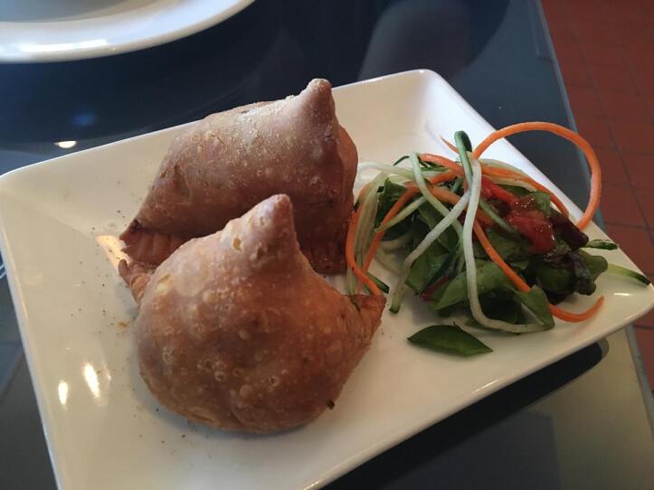 Spiced Meat Samosas at Shanti.