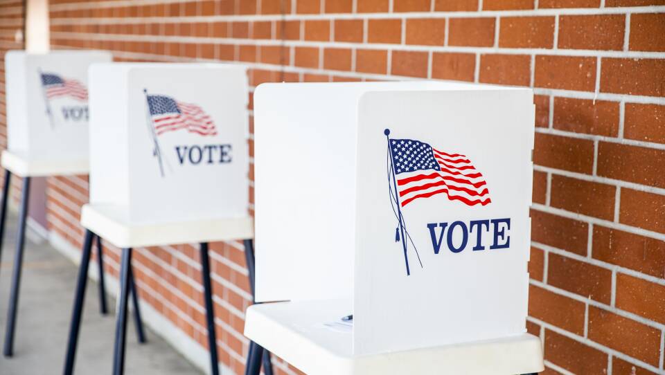 Voting Booths with no people