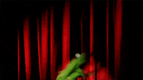 Kermit flails with delight