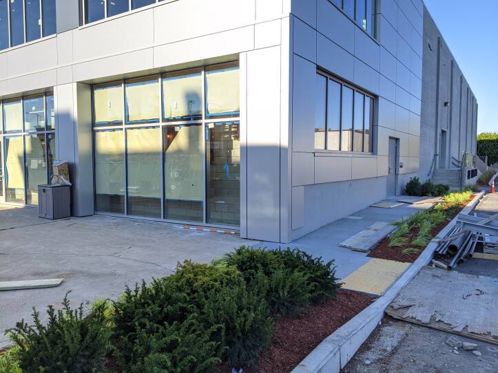 The exterior of The Record Co. expansion. Matt McArthur, Executive Director and Founder, says that this is the first time the organization has had storefront space for promotion, and its final design will mirror the community they serve.