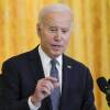 President Biden speaks during a White House news conference Thursday.