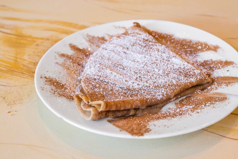 The “bear claw”, at Paris Creperie in Brookline.