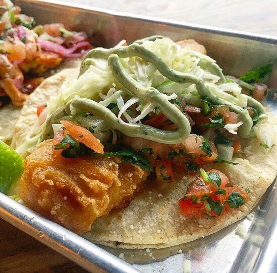 The Baja-style tacos at Los Amigos.