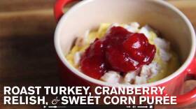 Baby Thanksgiving: Corn Purée, Cranberry & Turkey