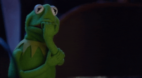 Kermit the frog quakes in terror