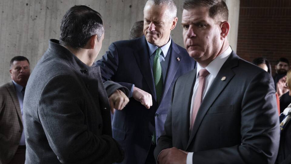 Charlie Baker, Aaron Michlewitz, Marty Walsh