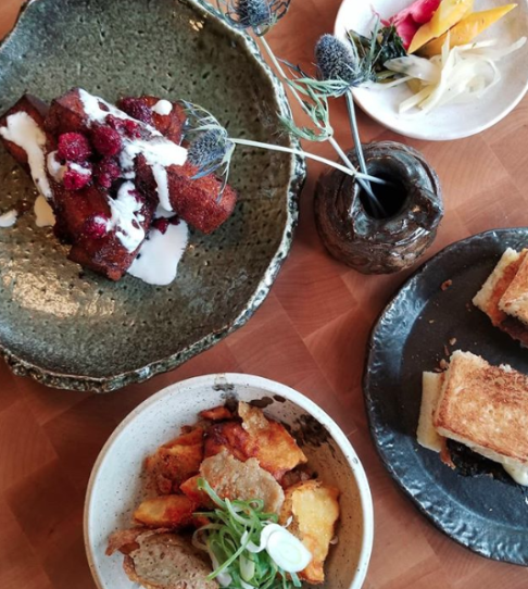 Grilled Monkfish with spinach and Wadaman sesame oil at Whaling in Oklahoma in Boston, MA