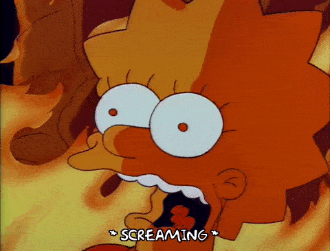 A child screams aggressively