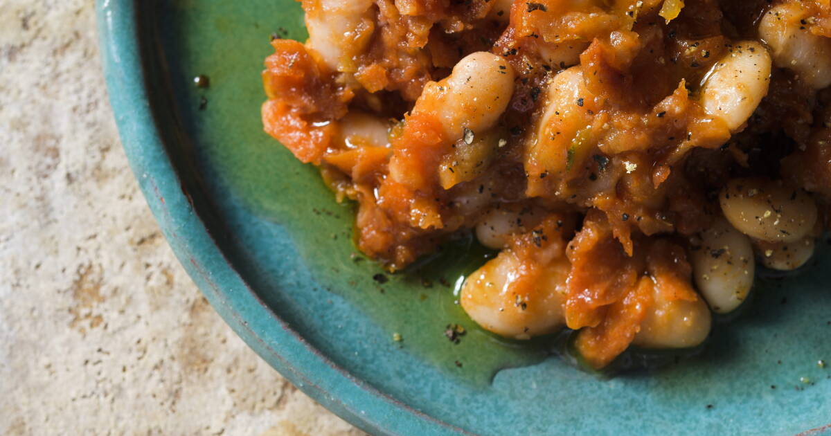 Greek-Style Baked White Beans in Tomato Sauce from Milk Street Television Greek-Style Baked White Beans in Tomato Sauce from Milk Street Television