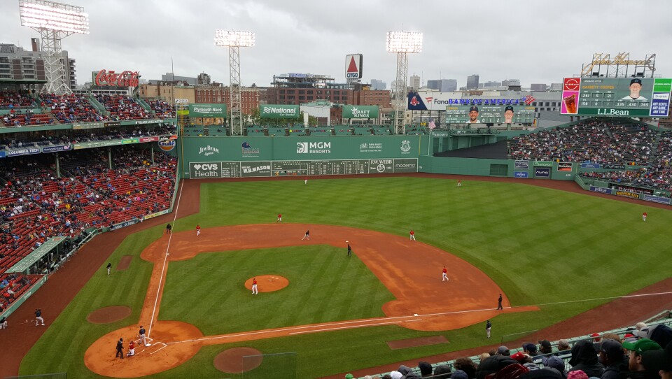 Two instances of the Red Sox wearing the green.