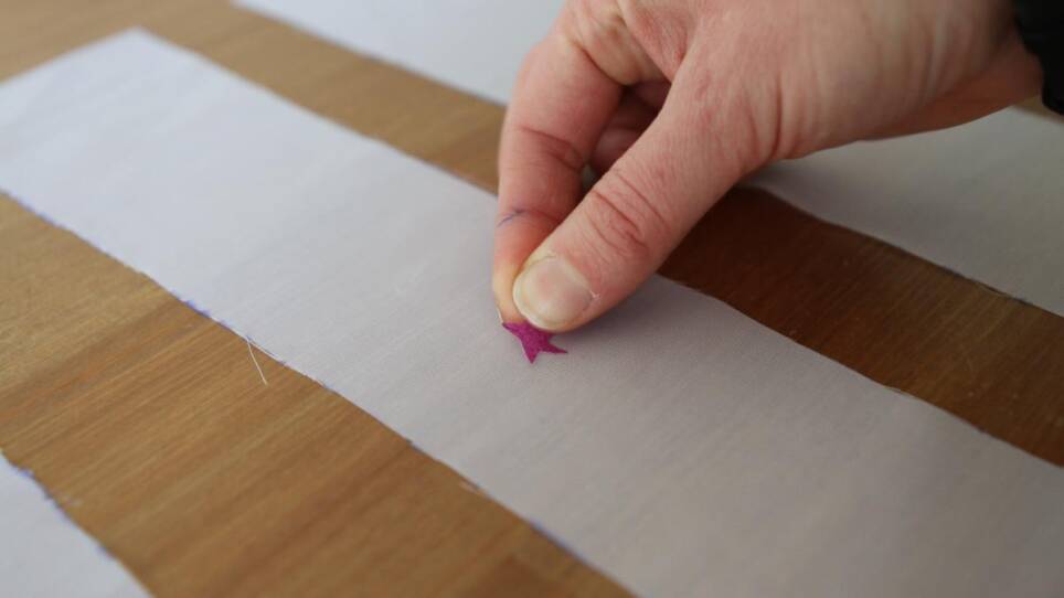 Step-by-step photos for homemade produce bag tutorial.