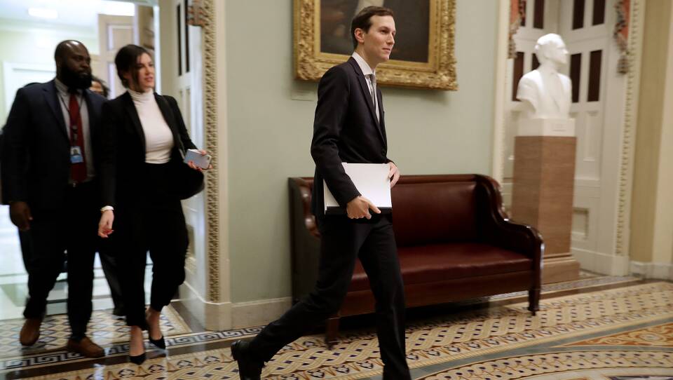 Trump adviser and son-in-law Jared Kushner, who has made overhauling the criminal justice system one of his top projects in the White House, attended the weekly Senate Republican policy luncheon at the Capitol last month.