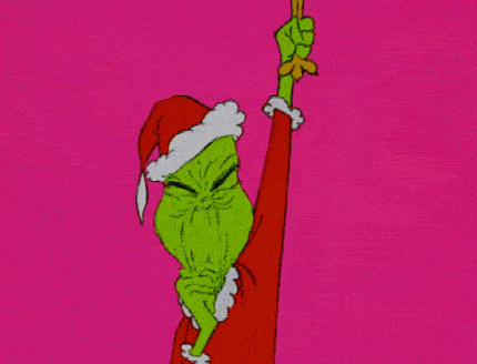 The Grinch makes a sad face