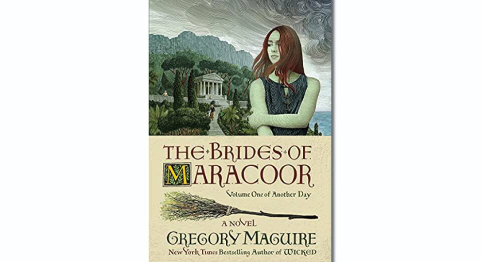 The cover of "The Brides of Maracoor" shows an illustration of a green-skinned woman on a stormy island