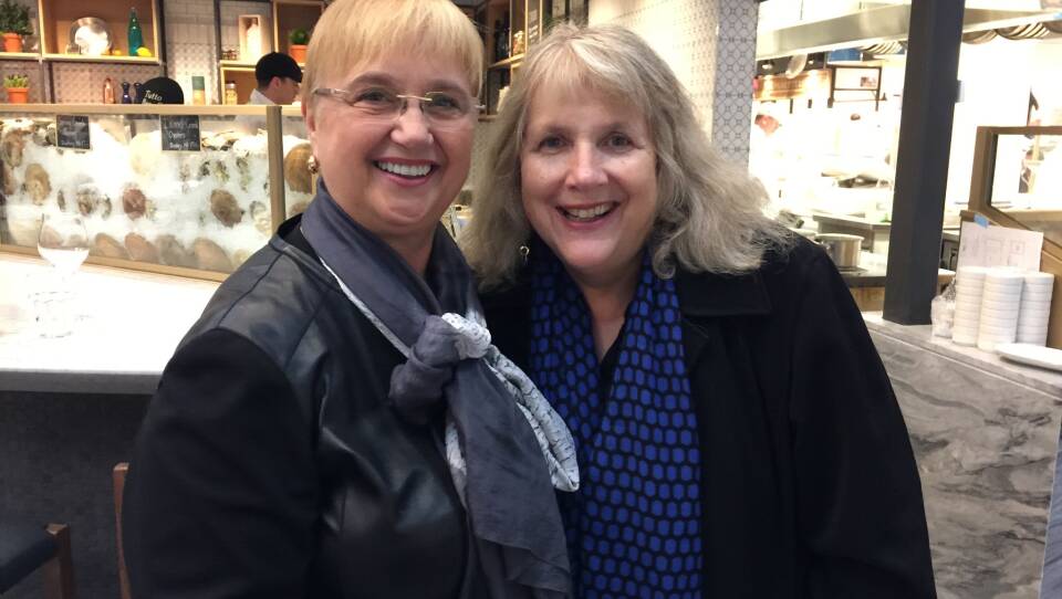 GBH's Donnelly, right, with Lidia Bastianich