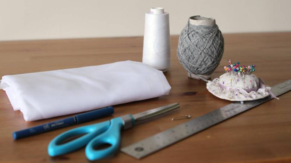 Step-by-step photos for homemade produce bag tutorial.