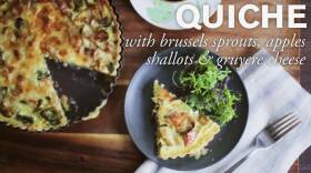 Quiche with Brussels Sprouts, Apples & Shallots